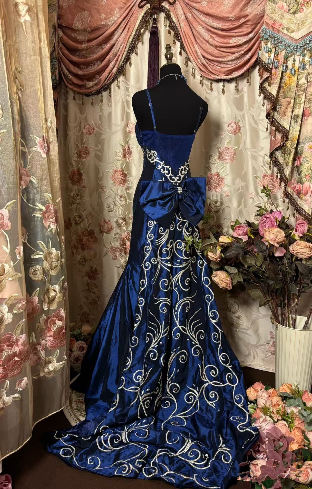 Mermaid Long Prom Dress New Arrival Sexy Blue Evening Dress cg25243
