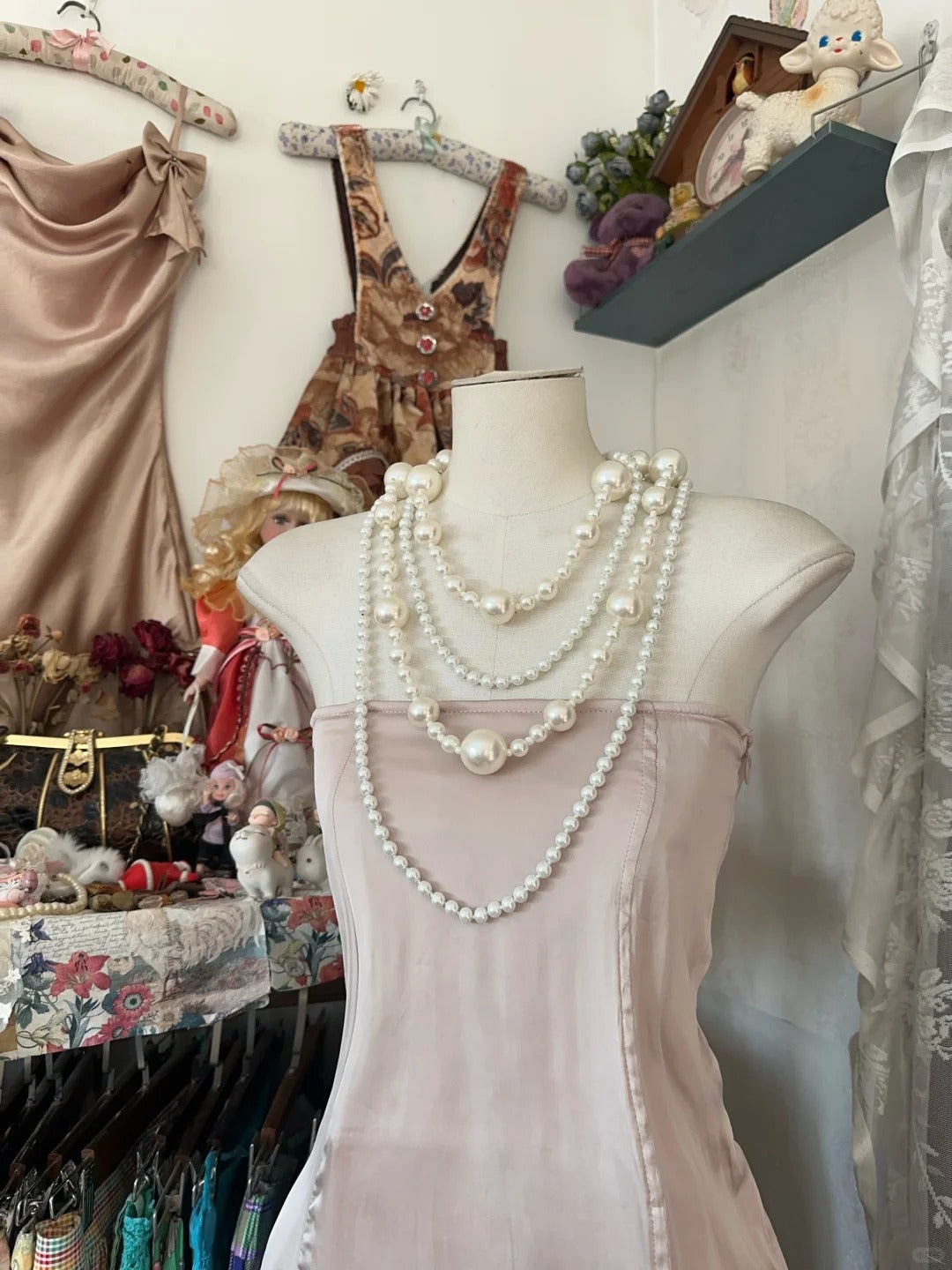 Light Pink Vintage Prom Party Gown Evening Dresses cg25349