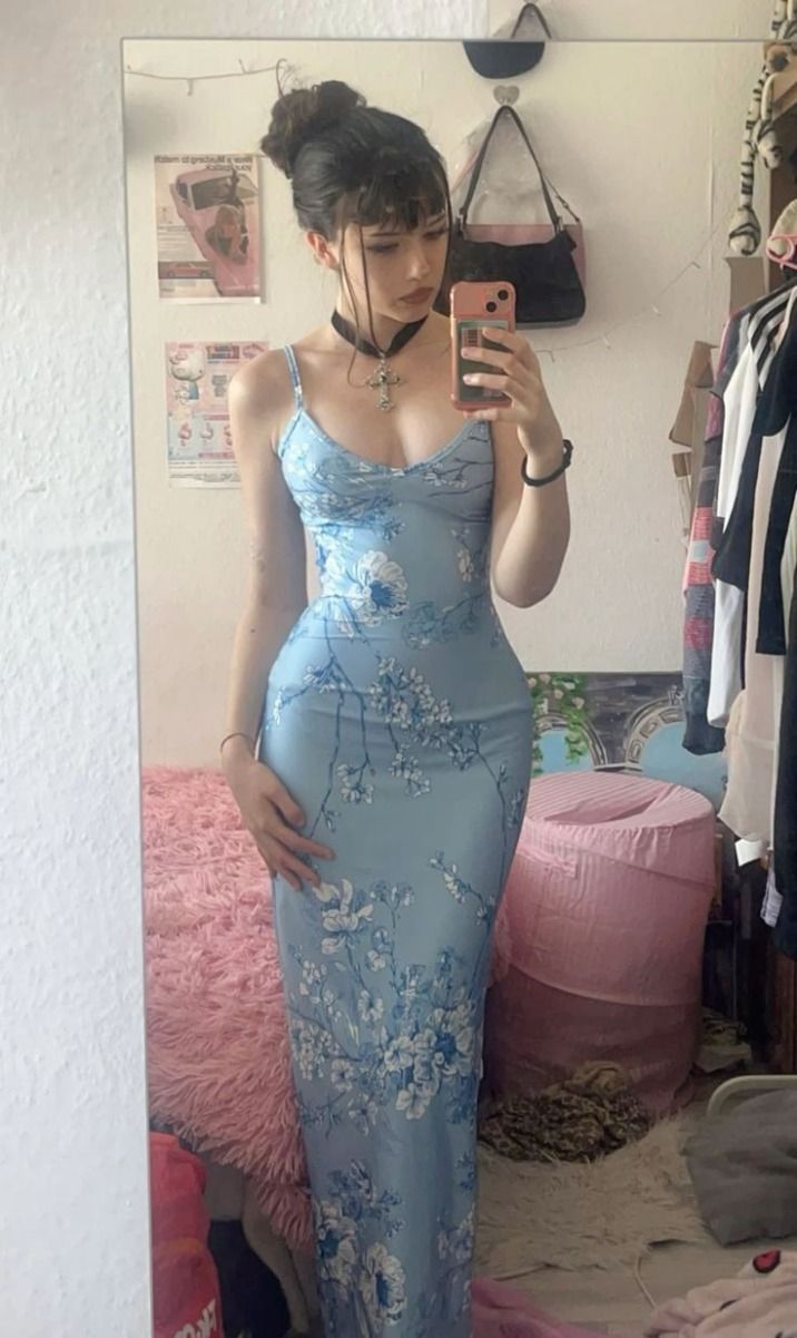 Modest Mermaid Spaghatti Straps Light Blue Prom Dress Long Evening Dresses cg25324