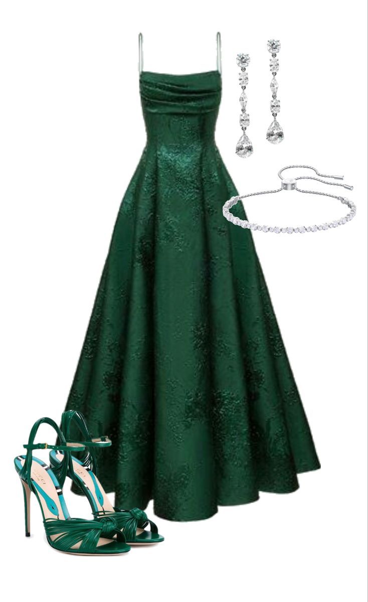 Emerald Green Spaghetti Straps Prom Dress A-line Evening Dress cg24974