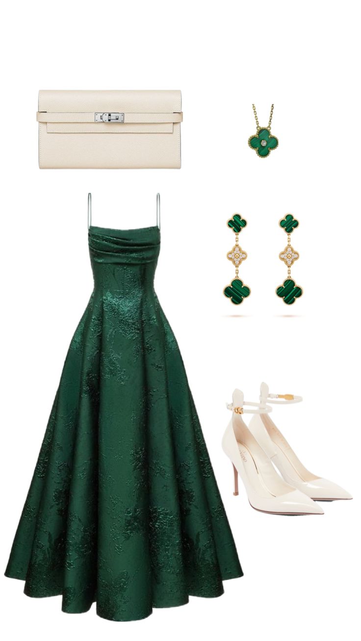 Emerald Green Spaghetti Straps Prom Dress A-line Evening Dress cg24974
