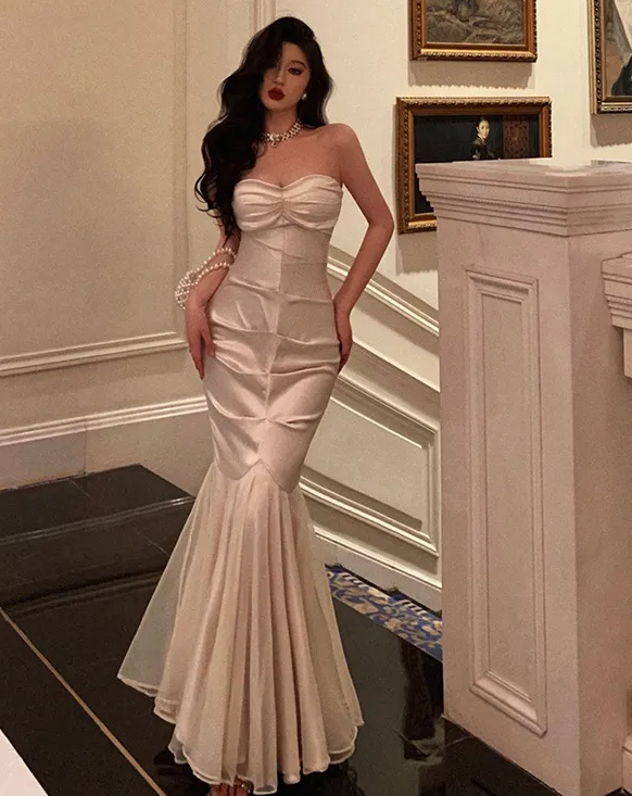 Strapless Sweetheart Mermaid Evening Gown cg25132