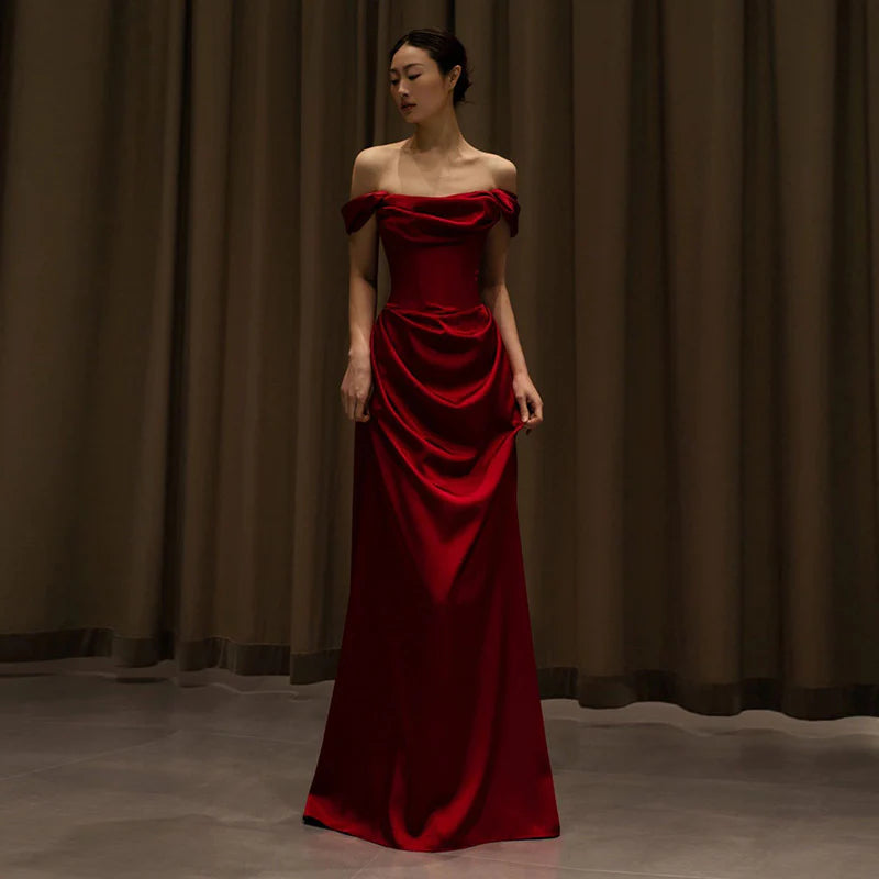 Off-Shoulder Evening Gown Long Prom Evening Formal Dresses cg25146