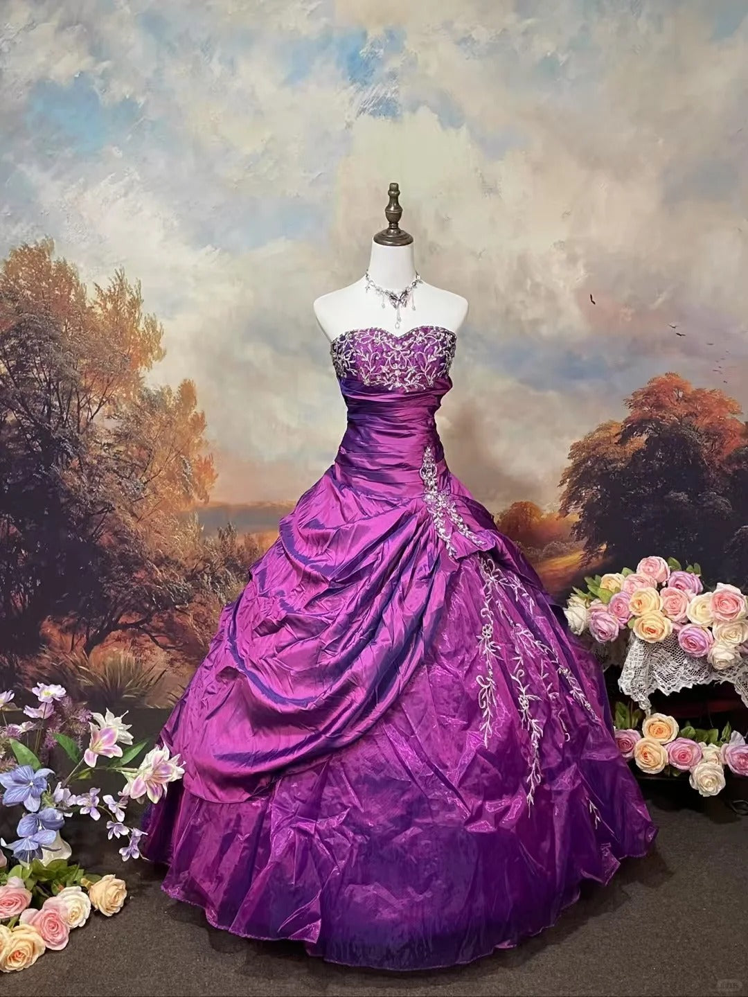 A Line Strapless Ball Gown Quinceanera Dress Unique Evening Dress cg25567