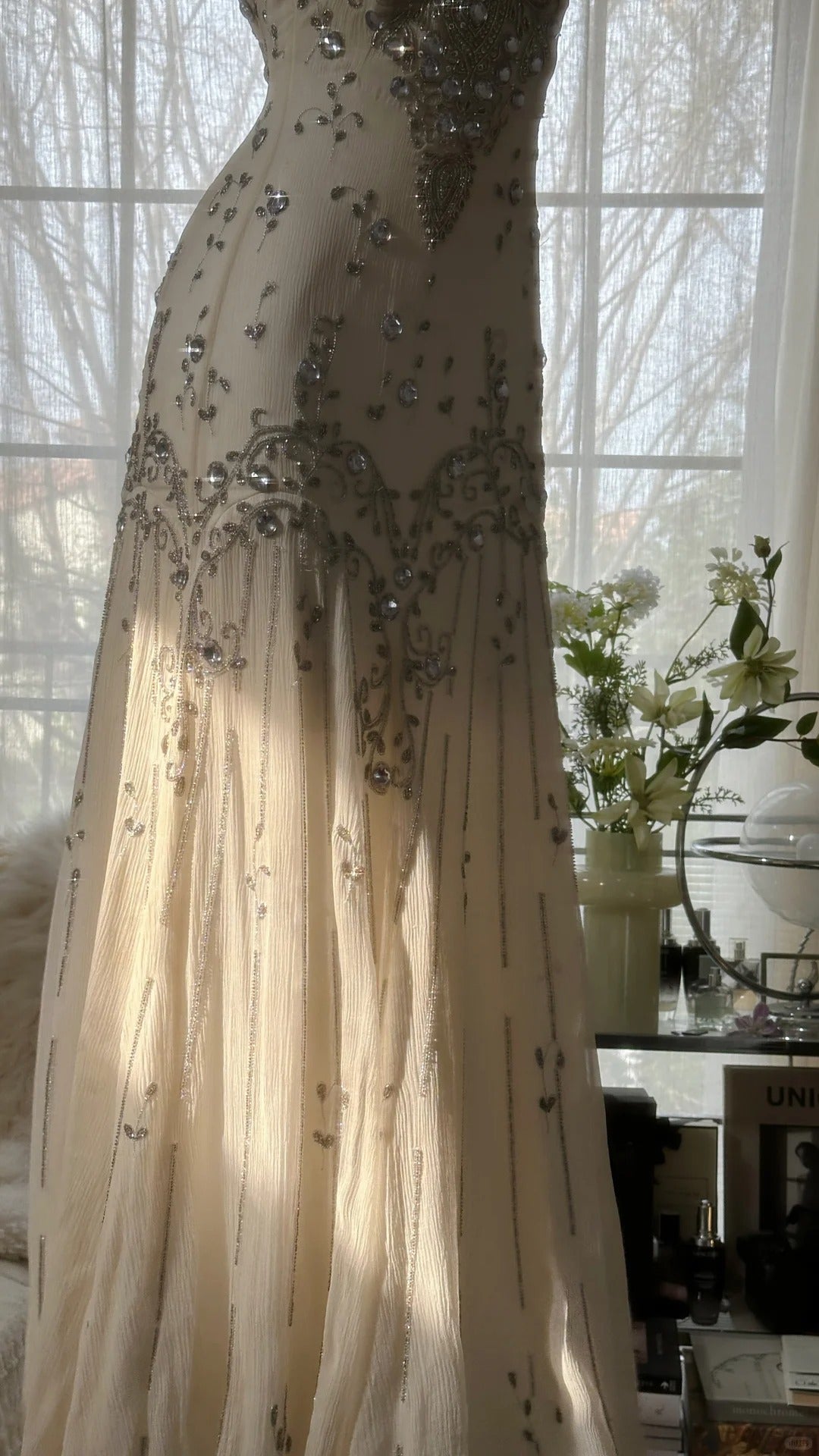 Vintage Evening Dresses, Light Champagne Long Sleeveless Party Gowns cg25532