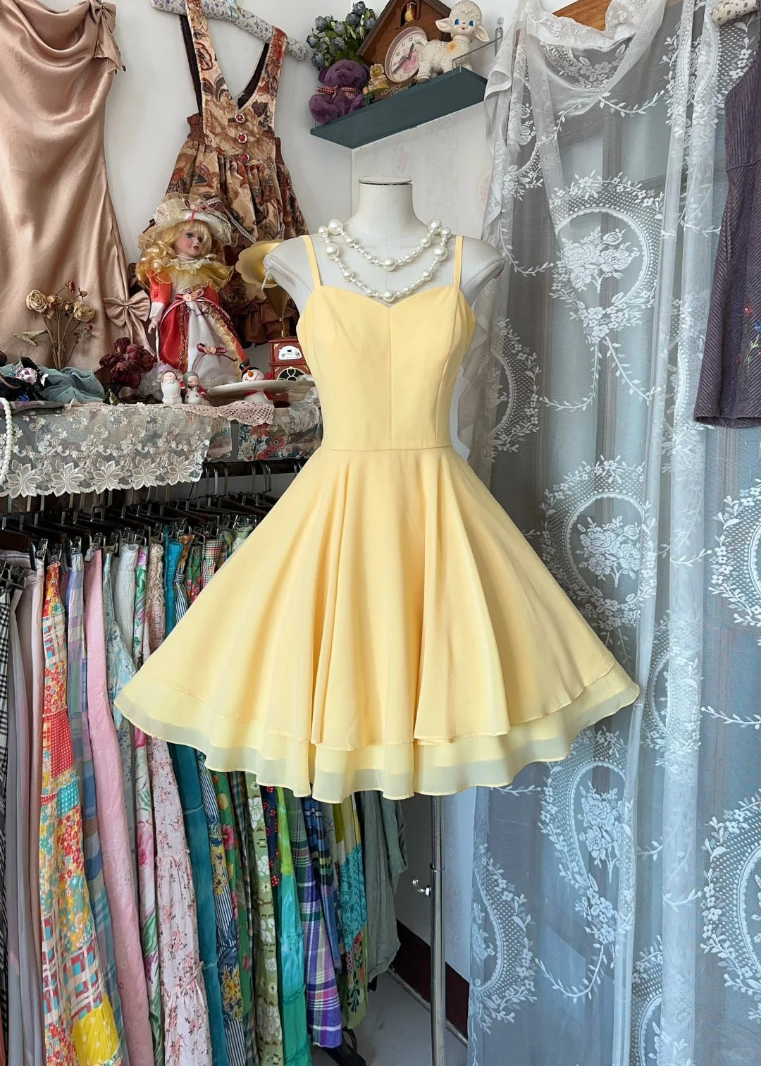 Yellow Short Party Dress Short Evening Dress cg25540