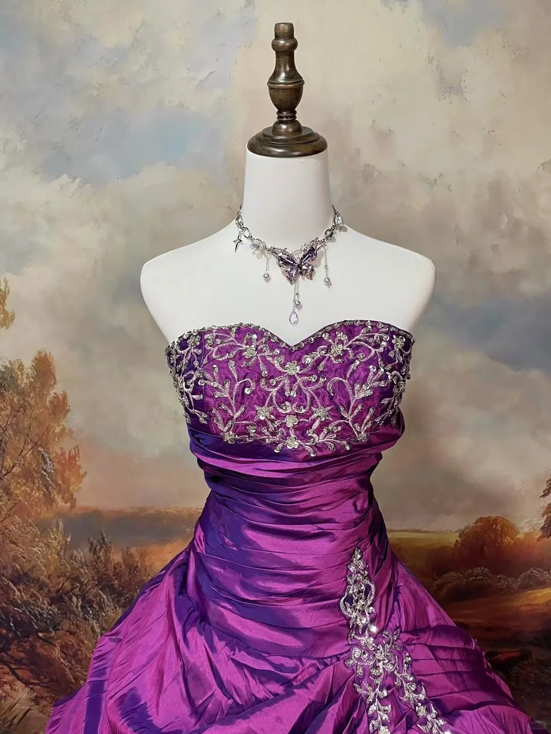 A Line Strapless Ball Gown Quinceanera Dress Unique Evening Dress cg25567