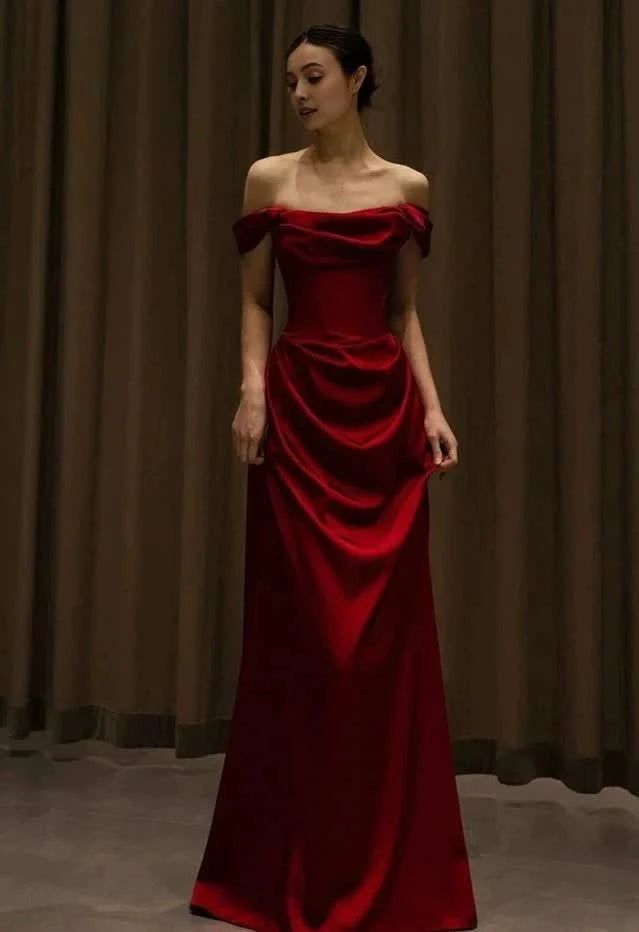 Off-Shoulder Evening Gown Long Prom Evening Formal Dresses cg25146
