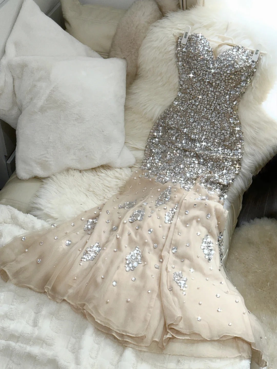 Mermaid Vintage Evening Dresses, Sleeveless Long Party Gowns cg25508