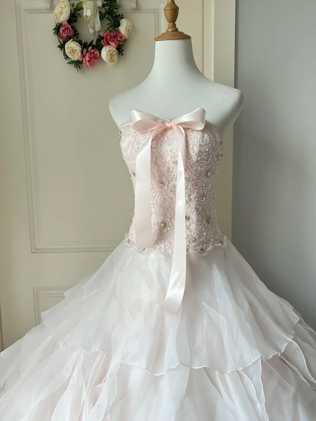 A Line Pink Ball Gown Quinceanera Dress Unique Long Evening Dress cg25507