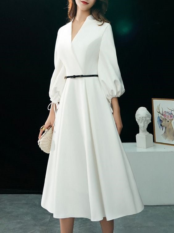 White Prom dress , charming pron dress cg2885