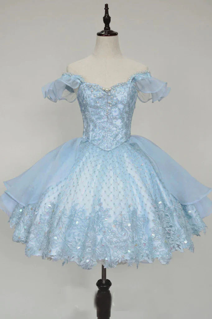 A-Line Short pink /blue Homecoming Dress cg21638