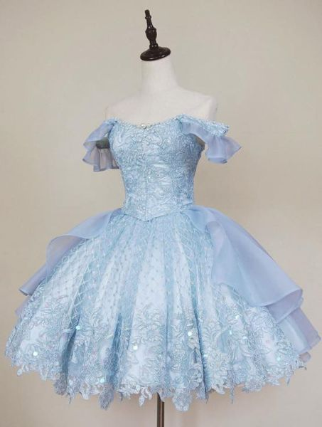 A-Line Short pink /blue Homecoming Dress cg21638