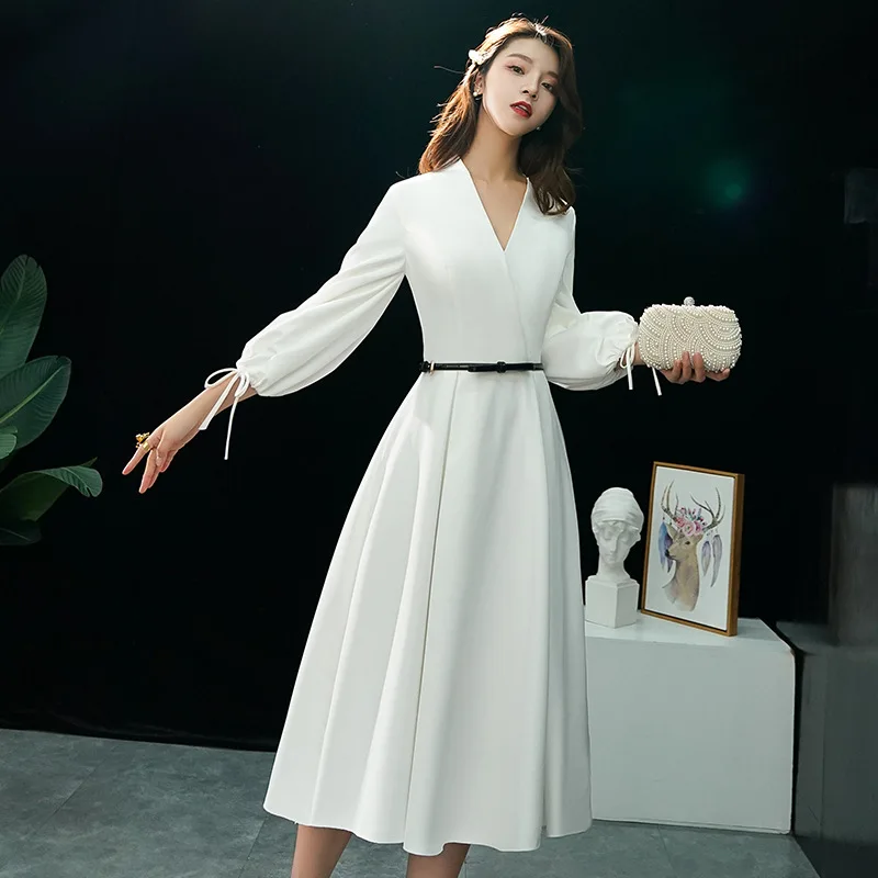 White Prom dress , charming pron dress cg2885