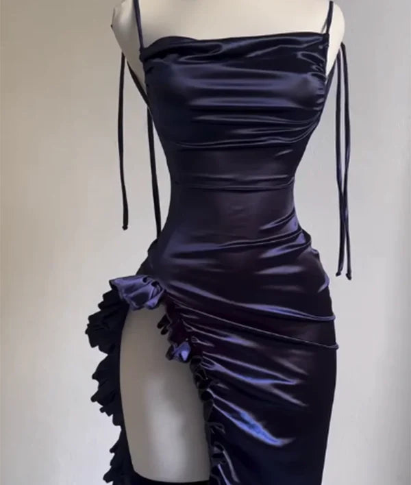 Simple Sleeveless Prom Party Dress with Split cg25305