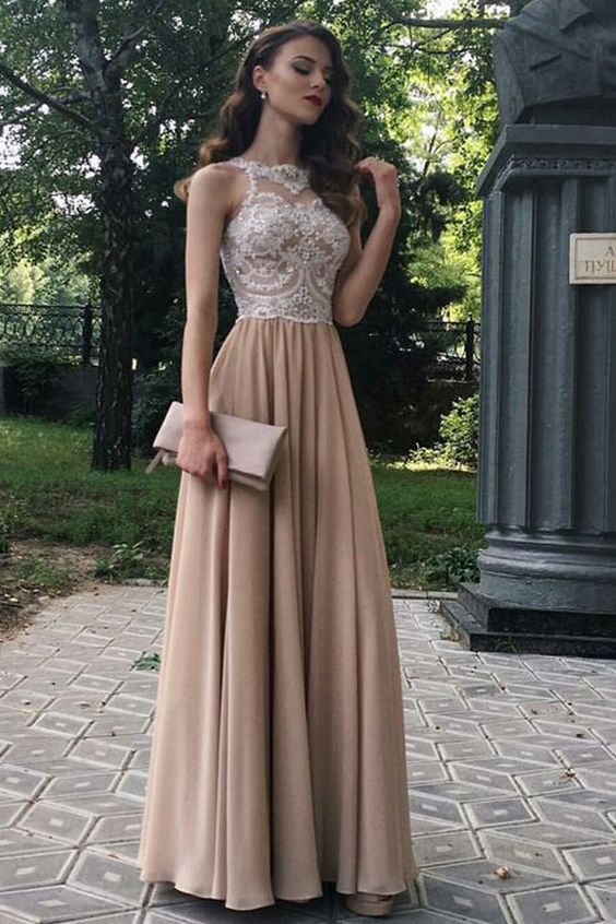 A-Line Long Prom Dresses Formal Evening Dresses cg1207