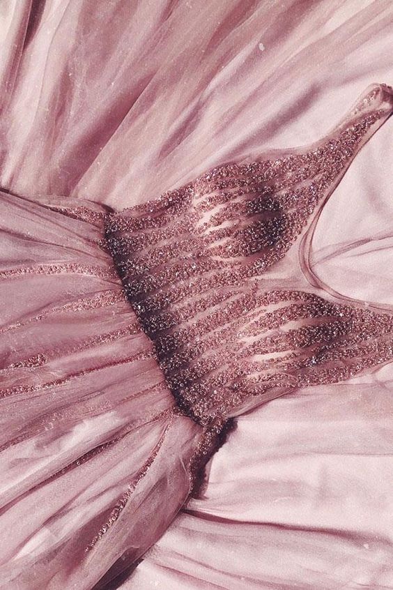 Cheap A Line V Neck Pink Beading Long Prom Formal Dress cg1765