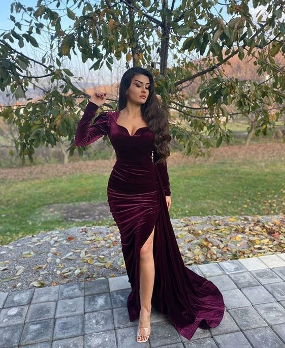 Sexy Front-Split Mermaid Prom Dresses cg18167