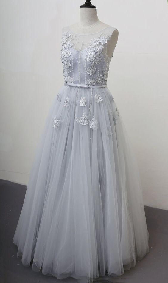 Lovely Flowers Lace Prom Dress Wedding Party Dress cg20005