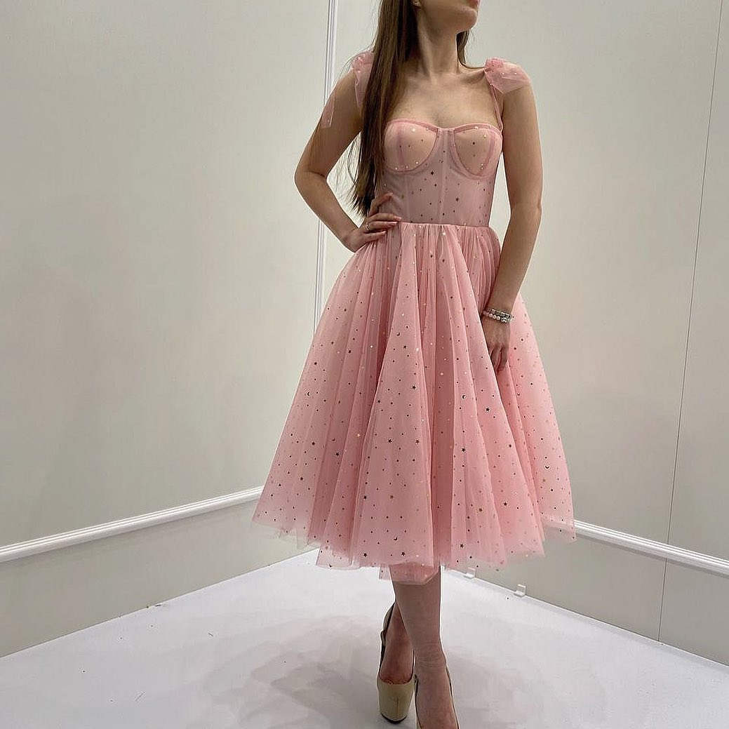 Princess Straps Peach Pink Formal homecoming Dress cg20791