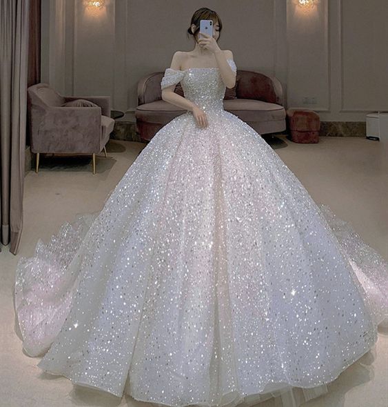 Amazing tulle sequins ball gown dress formal prom dress cg21262