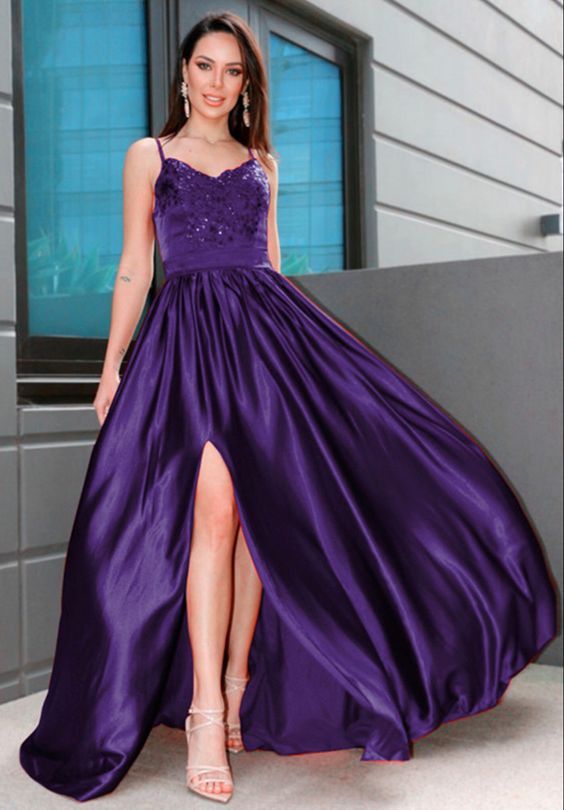 Dark purple prom dresses cg23120