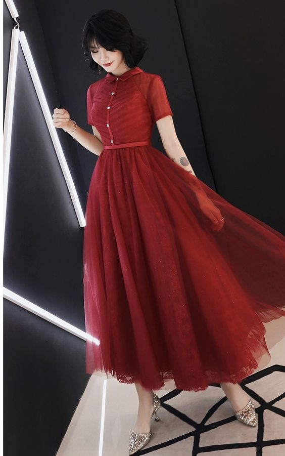 Red Evening Dress, Graduation Dress,summer, Girl Sweet 16 Dress,custom Made prom dress cg23185