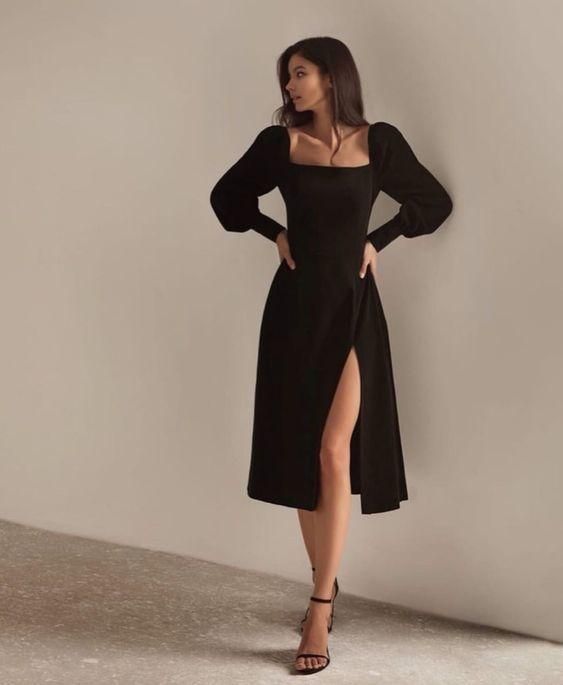 Black Prom Dress, Evening Dress cg23286