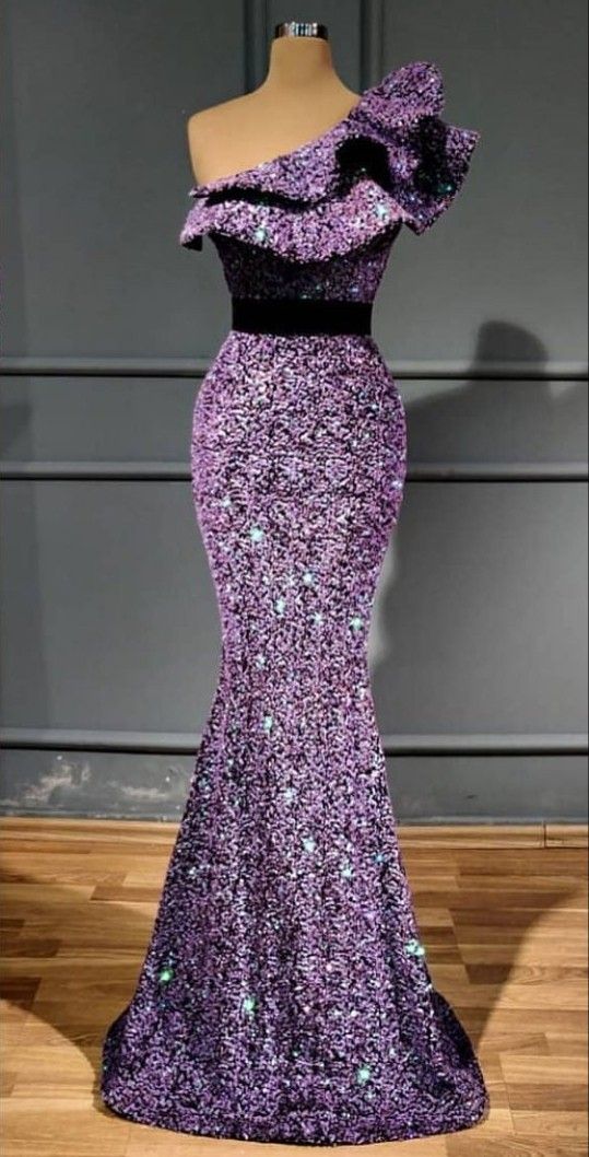 Purple sequin Long Prom Dresses,Graduation School Party Dress cg23297