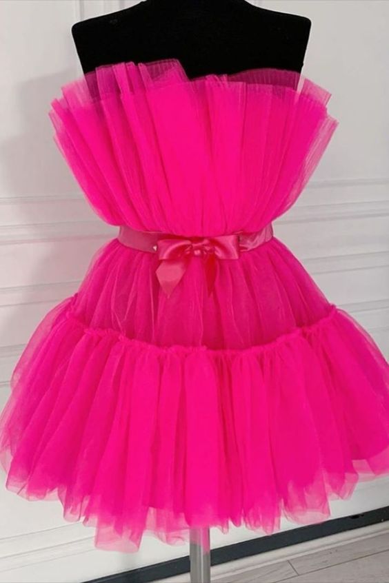 Fuchsia Party Dress homecoming dress party dress cg23567