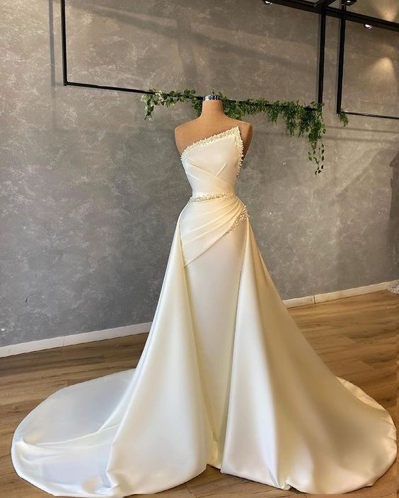 White long Evening Dresses, Prom Party Dresses cg23695