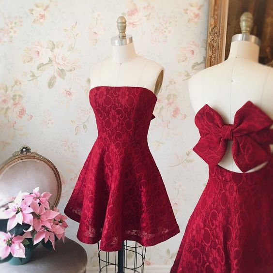 2019 Homecoming Dresses A Line red Short/Mini dress cg3260