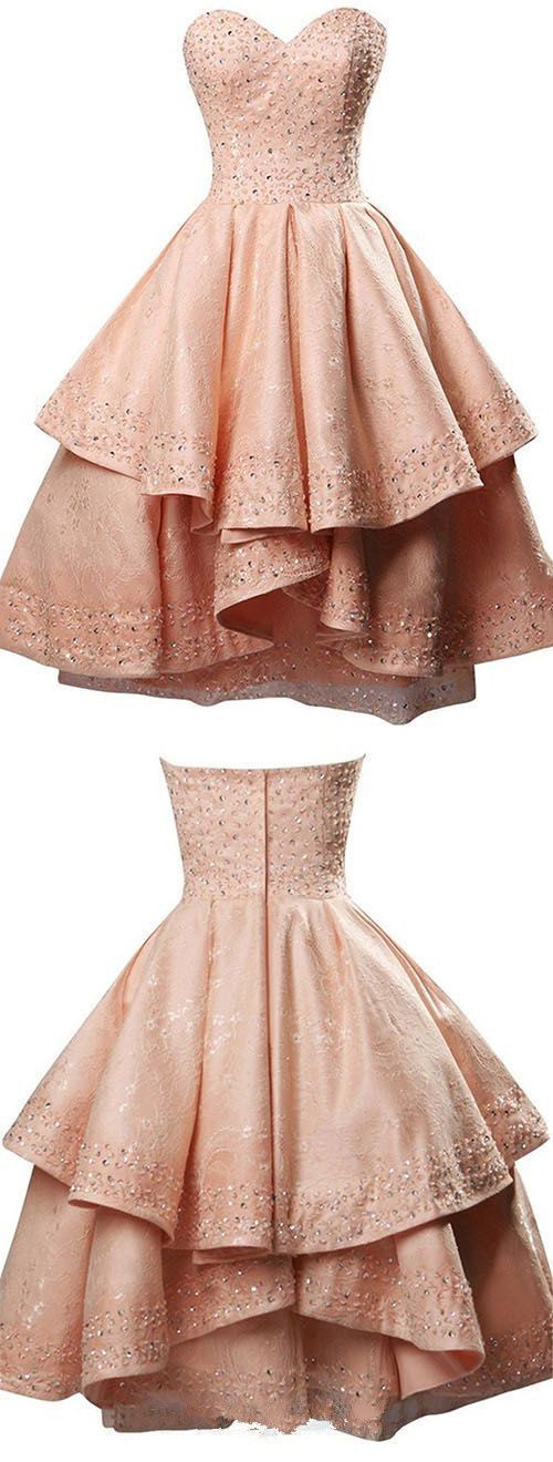 Princess Dress, Sweetheart Party Dress, Lace Homecoming Dress, Sequins Dress, A-line Dress, Short Party Dresses cg904