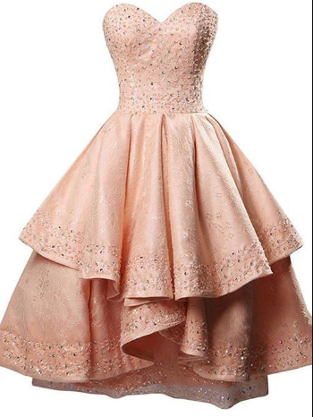 Princess Dress, Sweetheart Party Dress, Lace Homecoming Dress, Sequins Dress, A-line Dress, Short Party Dresses cg904