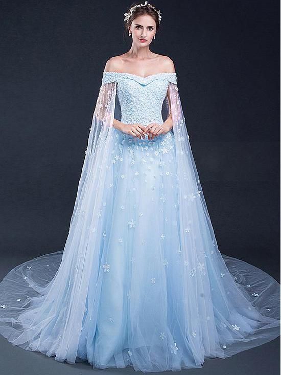 Prom Dresses,Light Sky Blue Tulle Prom Dress,Modest Prom Gown,Ball Gown Prom Gown,Princess Evening Dress,Ball Gown Evening Gowns cg948