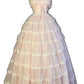 Pink Strapless Layers Tulle Long Party Dress, Glam Prom Dress Formal Gown      cg25275