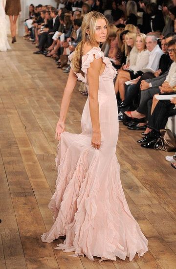 Pretty Mermaid V neckline Long Chiffon Prom Dresses Charming Evening Dress    cg25356