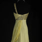 Yellow One Shoulder Chiffon Vintage Evening Dresses, Sleeveless Long Party Gowns  cg25500