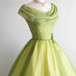 A Line Green Off Shoulder Short Party Dress Short Evening Dress      cg25560