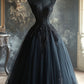 A Line Tulle Long Prom Dresses Charming Evening Dress    cg25366