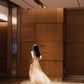 Gold Pleats Vintage Evening Dresses, Sleeveless Long Party Gowns  cg25498