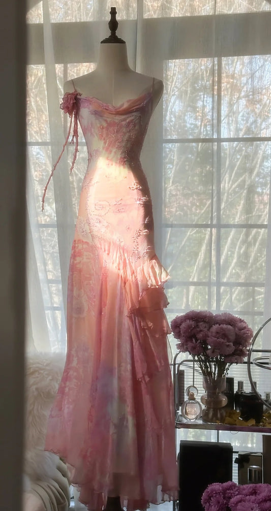 Mermaid Vintage Evening Dresses, Sleeveless Long Party Gowns  cg25509