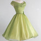 A Line Green Off Shoulder Short Party Dress Short Evening Dress      cg25560