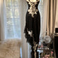 Black Lace Vintage Evening Dresses, Sleeveless Long Party Gowns  cg25503