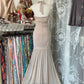 Champagne Mermaid Vintage Evening Dresses, Sleeveless Party Gowns  cg25493