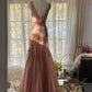 Sexy V Neck Chiffon Vintage Evening Dresses, Sleeveless Long Party Gowns  cg25504