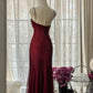 Burgundy Vintage Evening Dresses, Sleeveless Long Party Gowns  cg25510