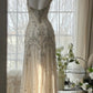 Vintage Evening Dresses, Light Champagne Long Sleeveless Party Gowns  cg25532