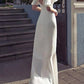 white party dress half sleeve evening dress v neck prom dress cg1329