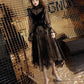 Black tulle lace short dress, black lace homecoming dress cg1970